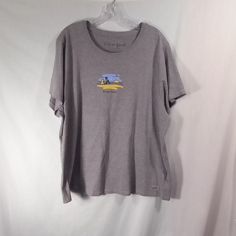 Life is Good Vintage Graphic Print Short Sleeve Tee Size XXXL